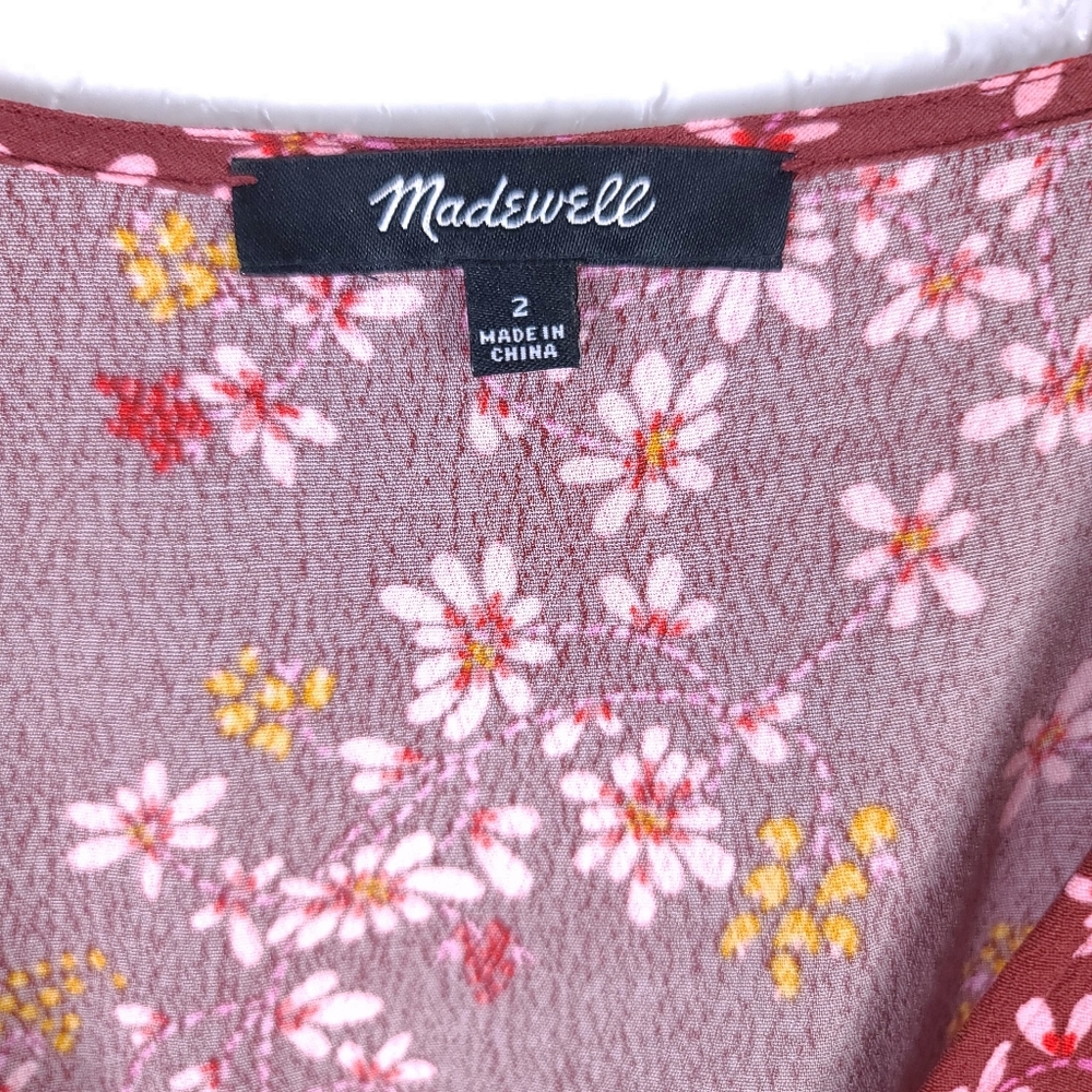 MADEWELL Ruffle-Wrap Dress In Windowbox Floral - Picture 7 of 14